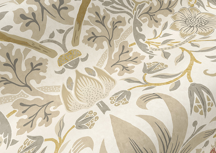 William Morris At Home Strawberry Thief, Ochre - Roller Blind - Image 4